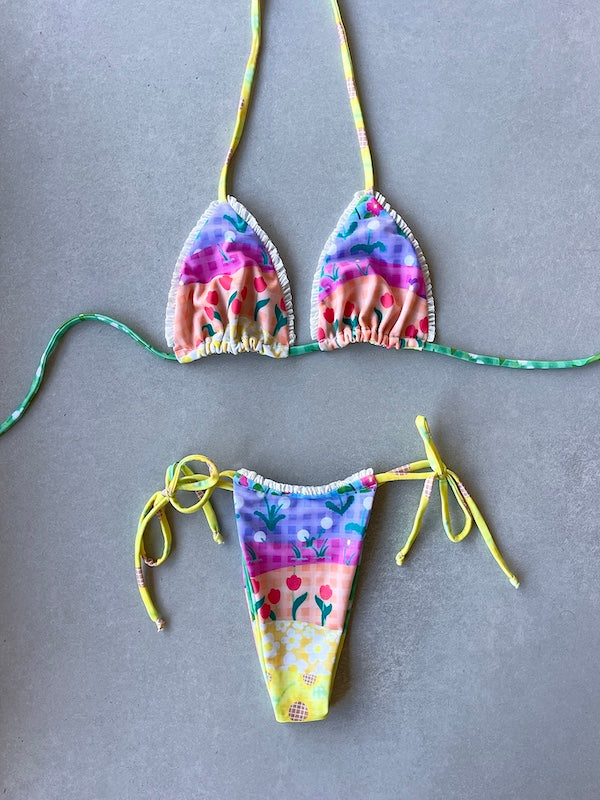 Frill Sorbet String Tie Triangle Set
