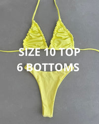 SHIMMER LEMON BIKINI - SIZE 10AU TOP 6AU BOTTOMS