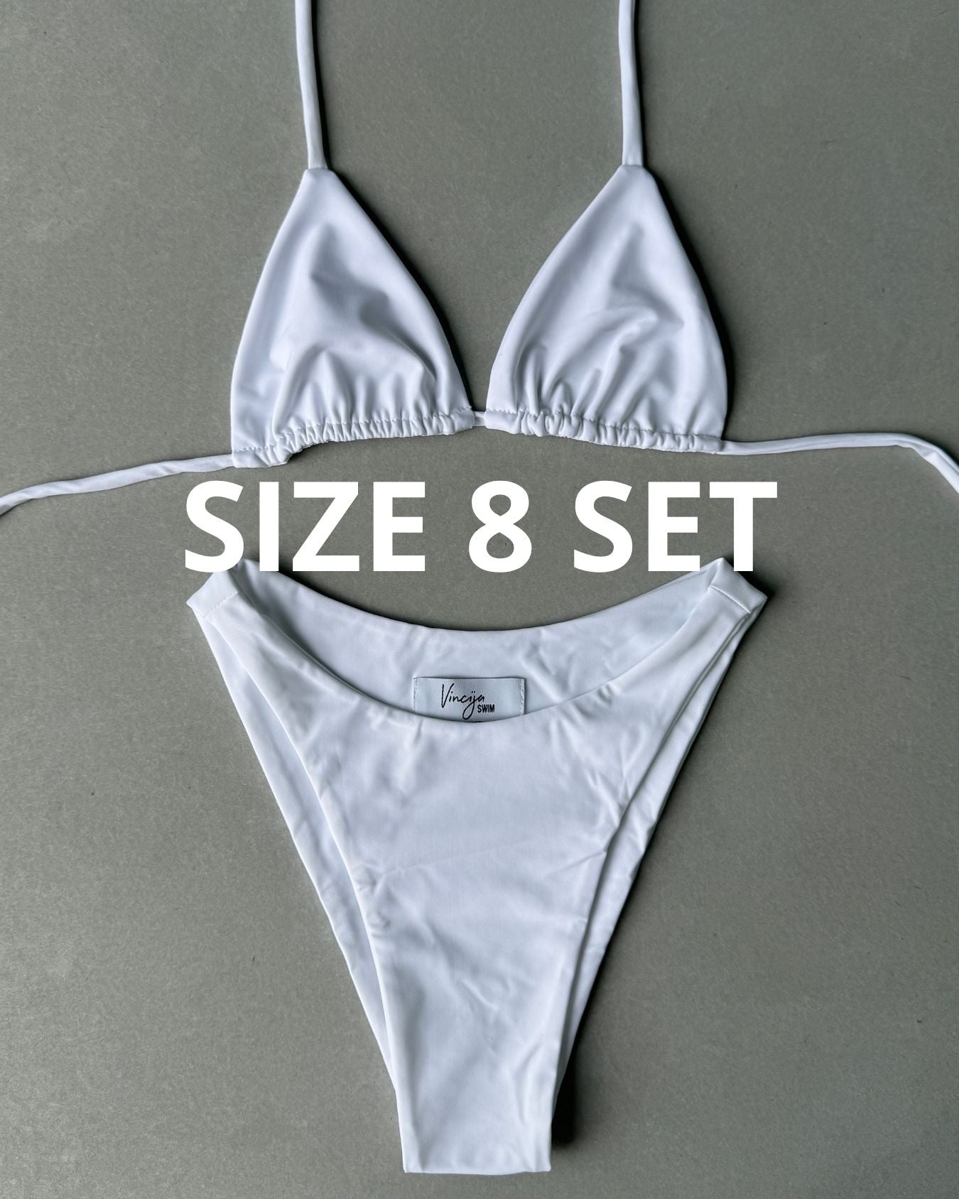 MATTE WHITE BIKINI - SIZE 8AU SET - 29
