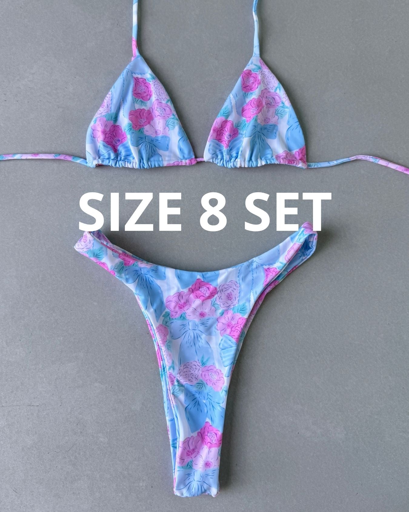 PASTEL BOWS BIKINI - SIZE 8AU SET - 97