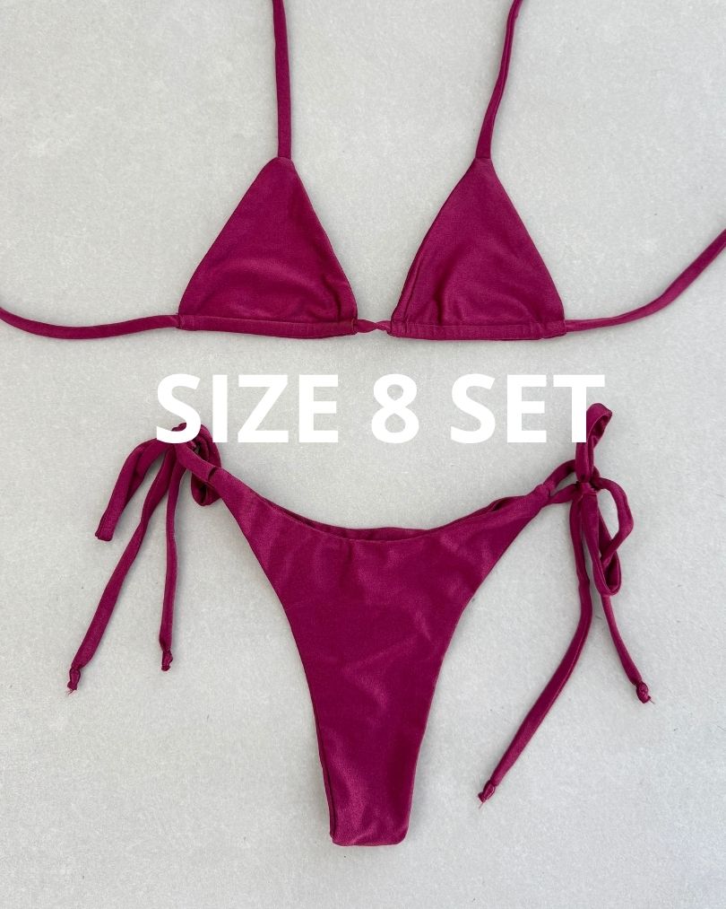 SHIMMER WINE BIKINI - SIZE 8AU SET