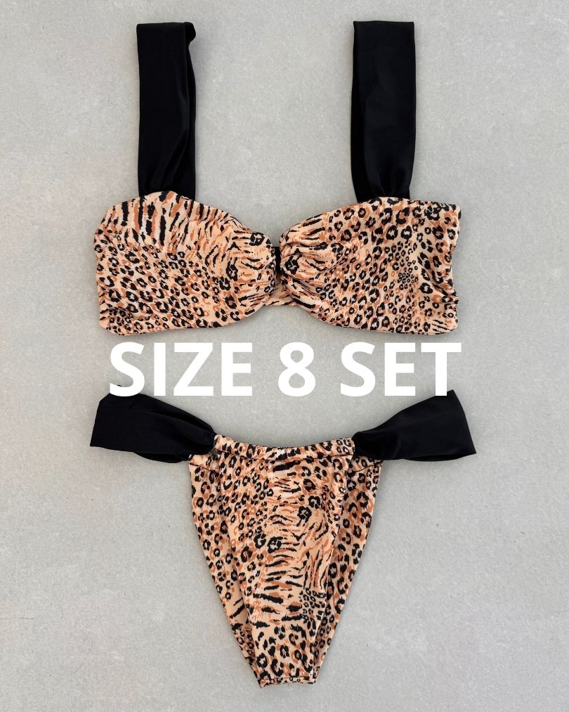 TWO TONE LEOPARD BIKINI - SIZE 8AU SET