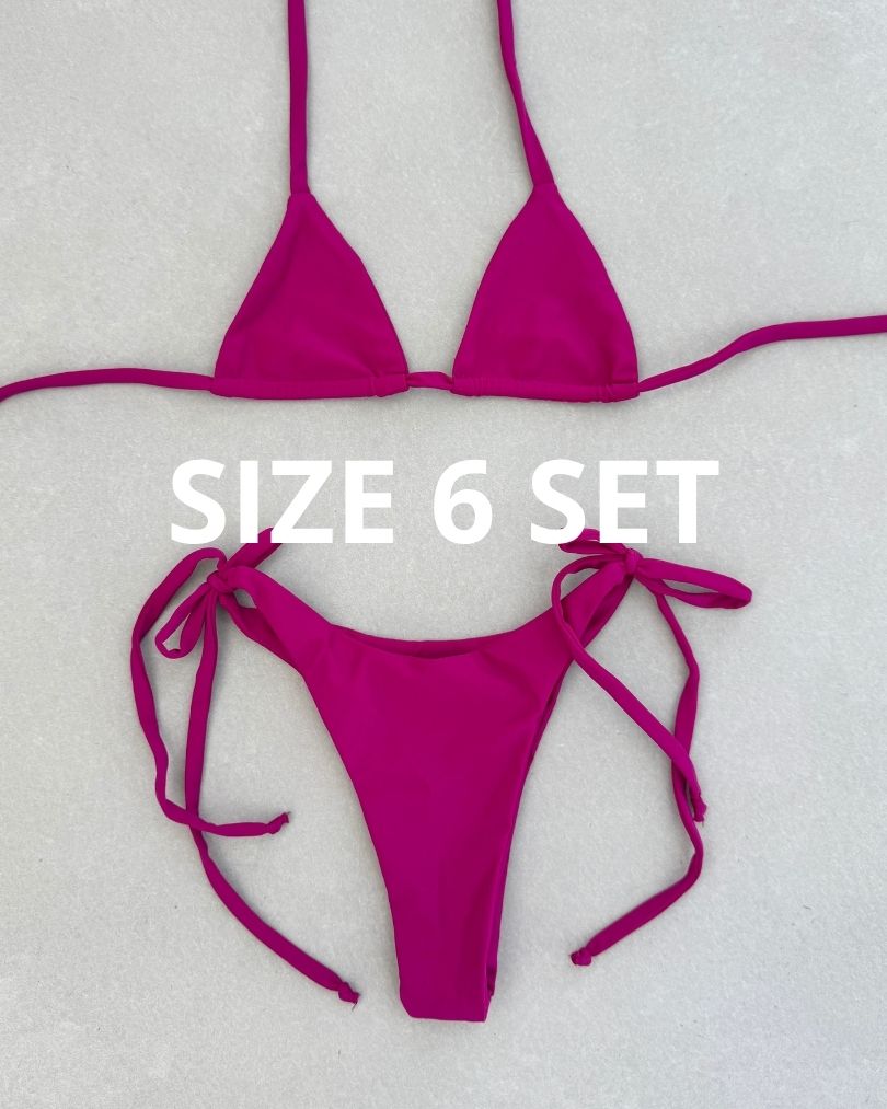MATTE CHERRY BIKINI - SIZE 6AU SET