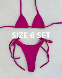 MATTE CHERRY BIKINI - SIZE 6AU SET
