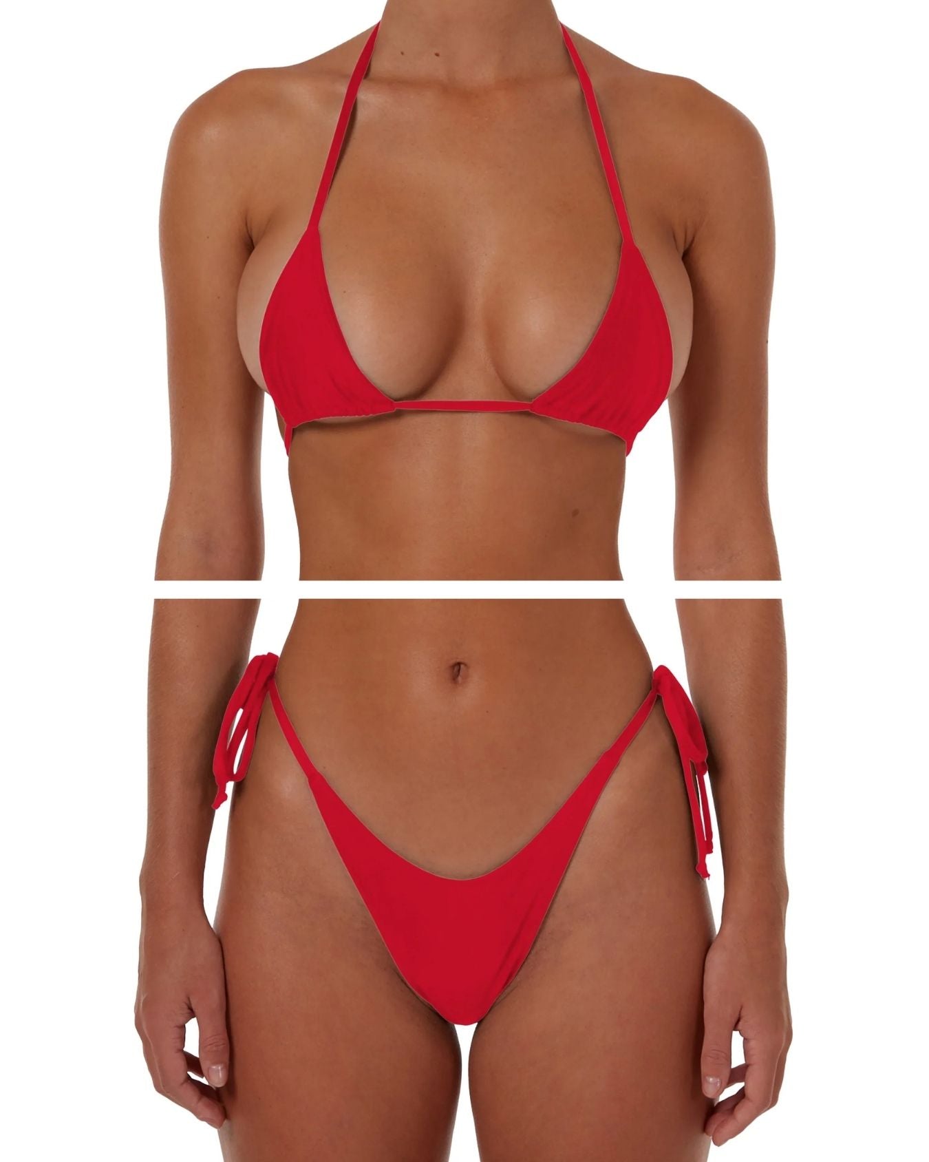 MATTE RED BIKINI - SIZE 6AU TOP 4AU BOTTOMS - 58