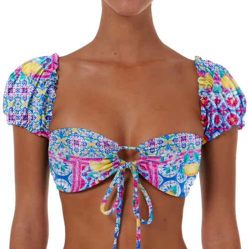 Drawstring Top With Sleeves
