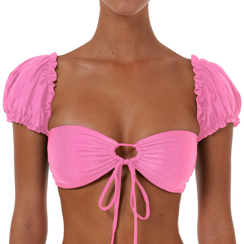 Drawstring Top With Sleeves