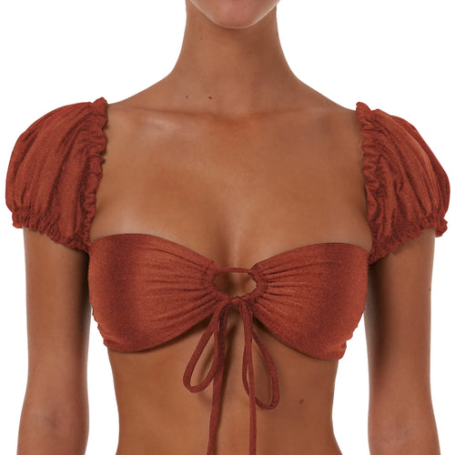Drawstring Top With Sleeves