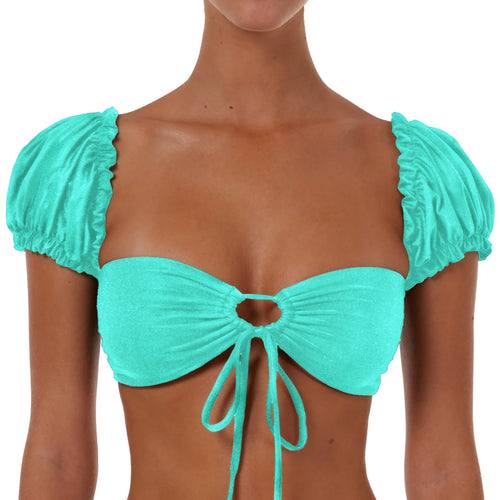 Drawstring Top With Sleeves