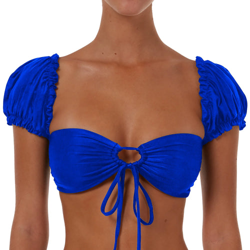 Drawstring Top With Sleeves