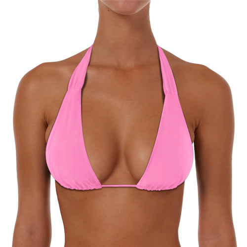 Ruched String Tie Halter Top