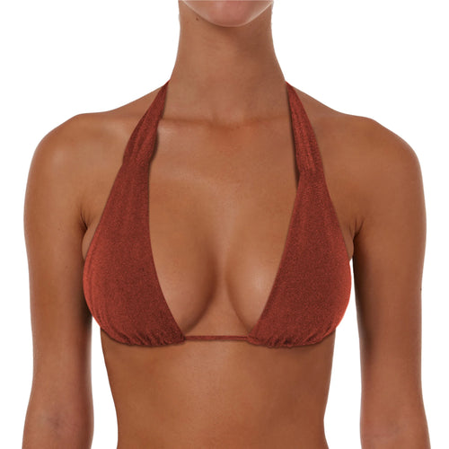 Ruched String Tie Halter Top