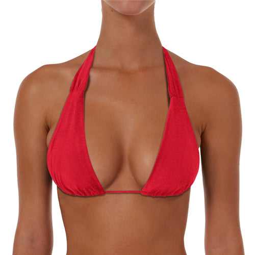 Ruched String Tie Halter Top