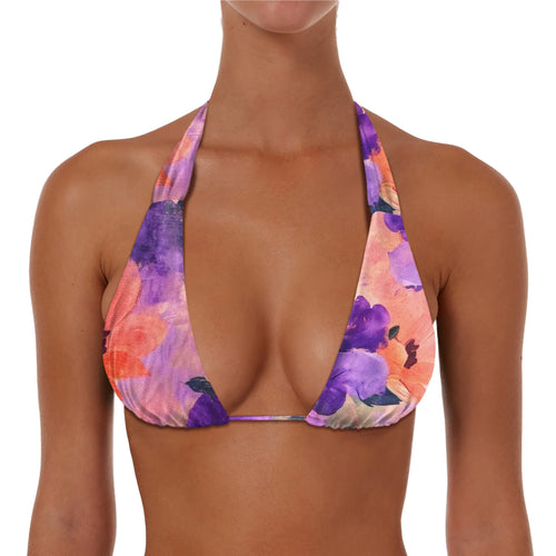 Ruched String Tie Halter Top
