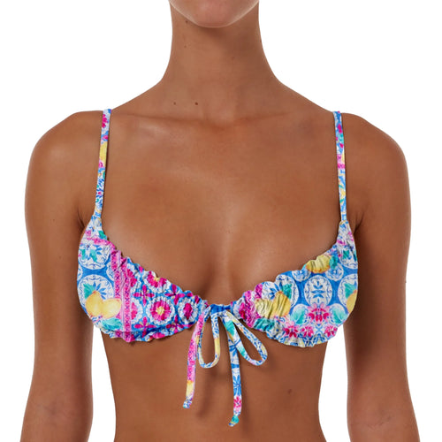 Ruched String Tie Top