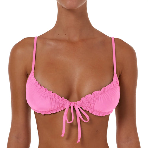 Ruched String Tie Top