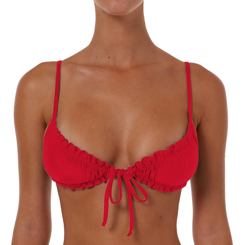 Ruched String Tie Top
