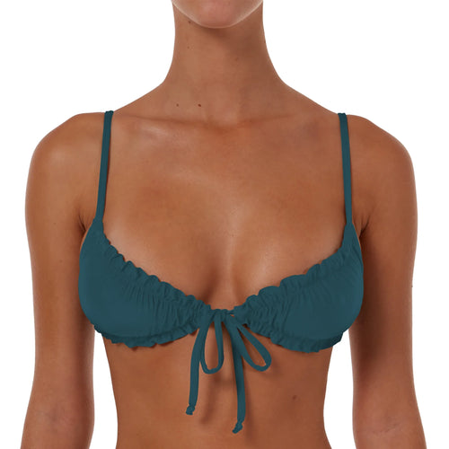 Ruched String Tie Top