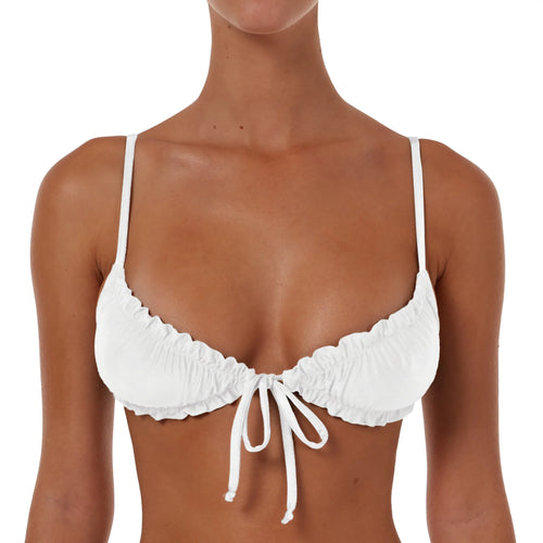 Ruched String Tie Top