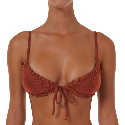 Ruched String Tie Top