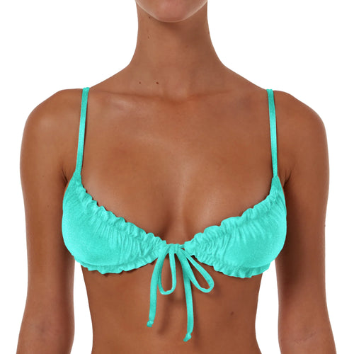 Ruched String Tie Top