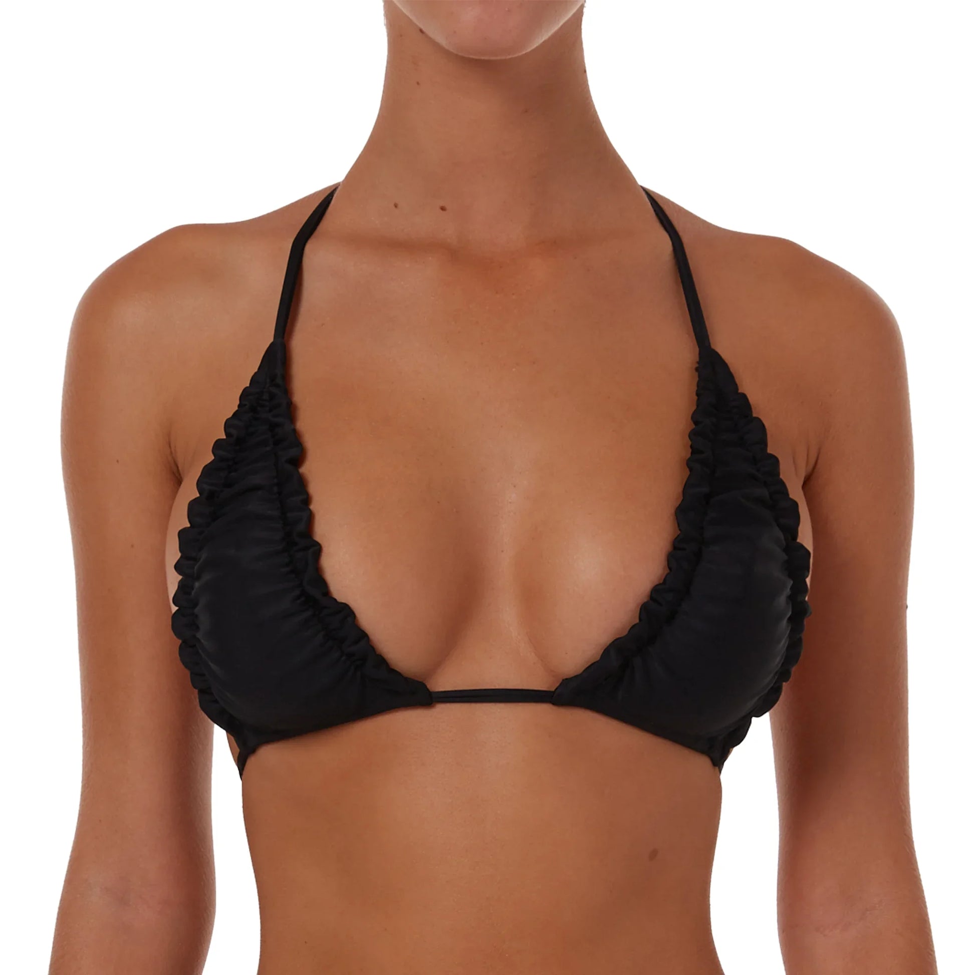 Ruched Triangle String Top