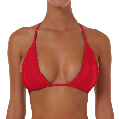 Ruched Triangle String Top
