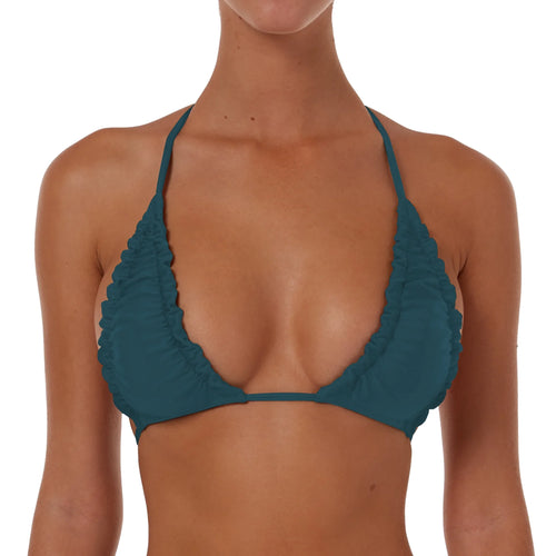 Ruched Triangle String Top