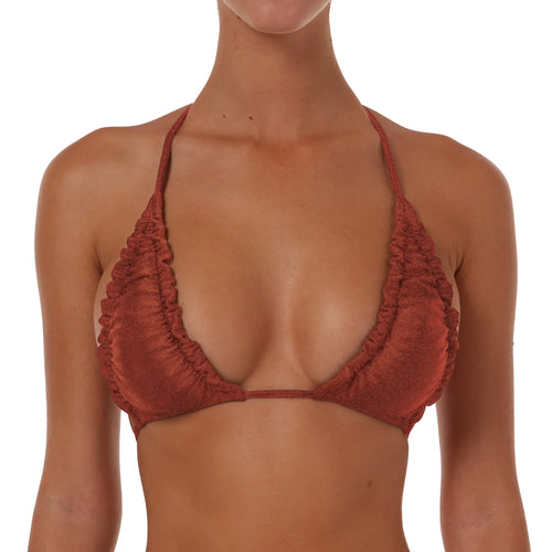 Ruched Triangle String Top