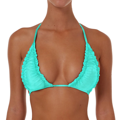 Ruched Triangle String Top