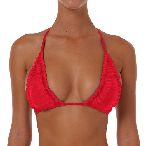 Ruched Triangle String Top