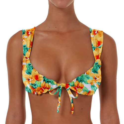 Wide Ruched String Top