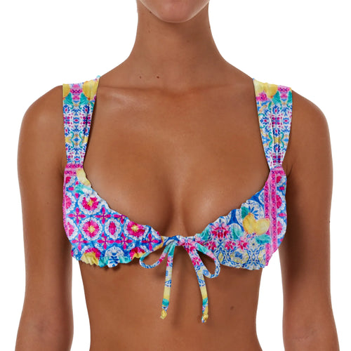 Wide Ruched String Top