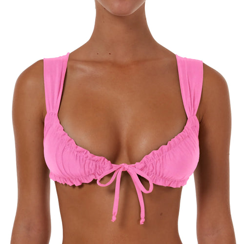 Wide Ruched String Top