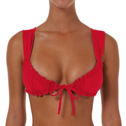 Wide Ruched String Top