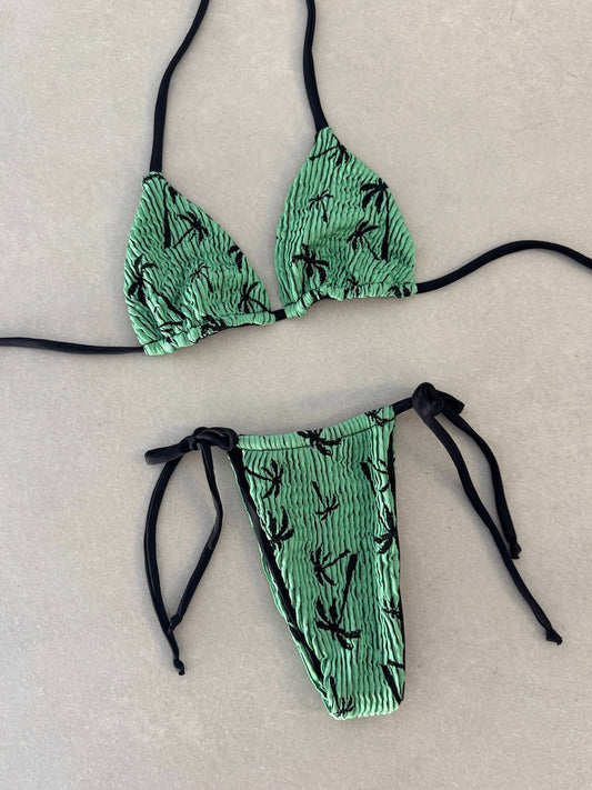 Palm Textured String Tie Triangle Set